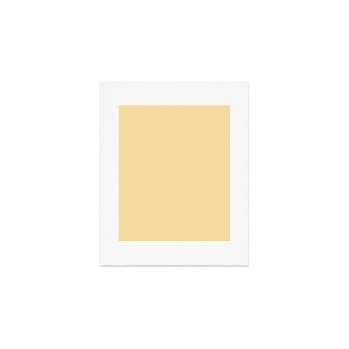 Buttercream Yellow Pastel Solid Art Print Gallery Image 1
