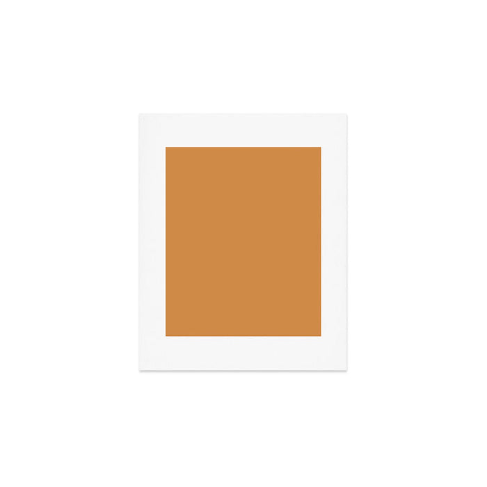 Cantaloupe Orange Muted Solid Color Art Print Gallery Image 1
