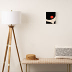 Catalan Still Life Minimalist Modern Abstract Black Orange Almond Cream Canvas Print Gallery Image 2
