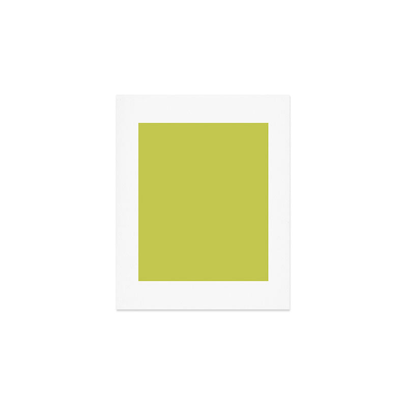 Chartreuse Solid Color Art Print Gallery Image 1