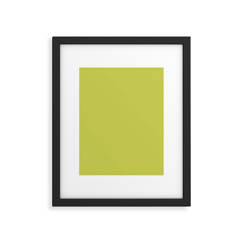 Chartreuse Solid Color Framed Art Print Gallery Image 6