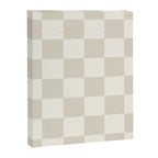 Checkerboard Check Checkered Pattern in Mushroom Beige and Cream Canvas Print Gallery Image 8