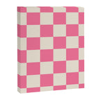 Checkerboard Check Checkered Pattern in Pink and Cream Beige Canvas Print Gallery Image 8