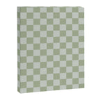 Checkerboard Check Checkered Pattern in Sage Green Canvas Print Gallery Image 8