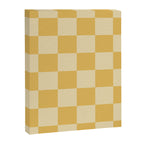 Checkerboard Check Geometric Checked Pattern in Double Mustard Canvas Print Gallery Image 8