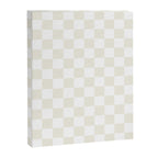 Checkerboard Check Pattern in Pale Light Neutral Beige on White Canvas Print Gallery Image 8