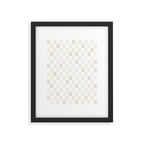 Checkerboard Check Pattern in Pale Light Neutral Beige White Tones Framed Art Print Gallery Image 6