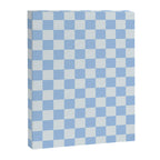 Checkerboard Mini Check Pattern in Powder Blue Canvas Print Gallery Image 8
