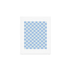Checkerboard Mini Check Pattern in Powder Blue Art Print Gallery Image 1
