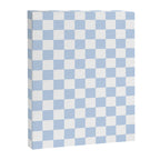 Checkerboard Mini Check Pattern in Baby Blue and White Canvas Print Gallery Image 8