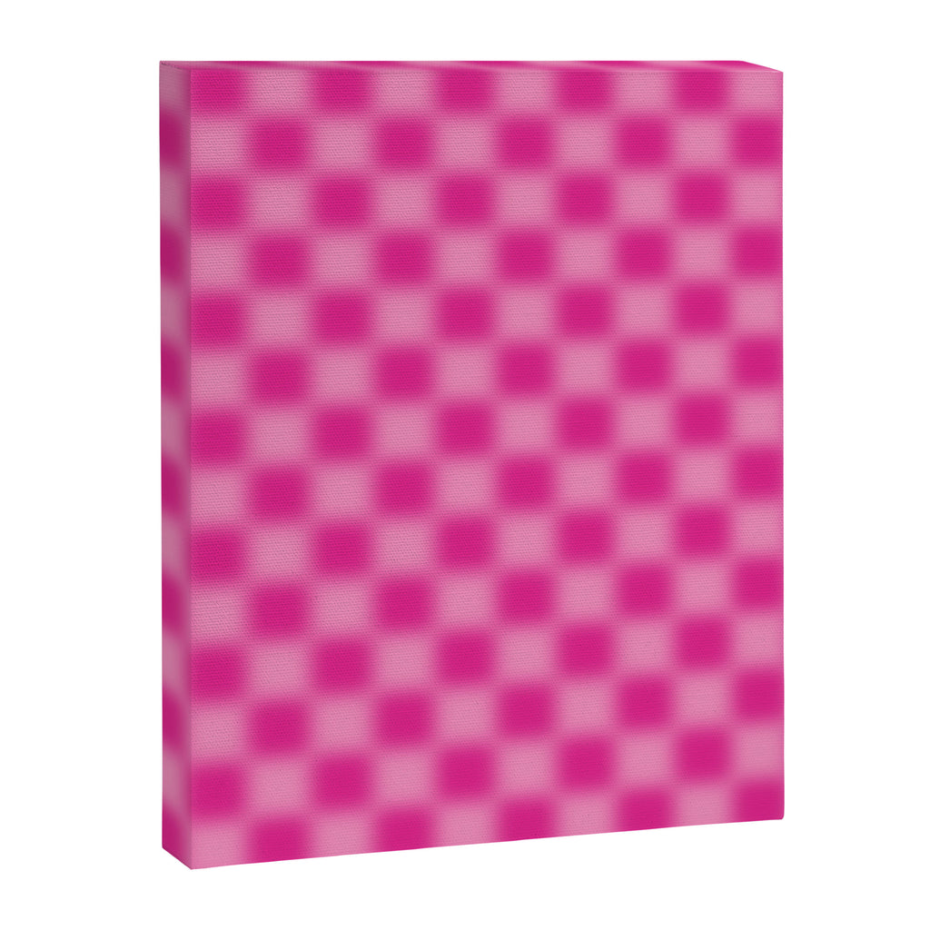 Checkered Blur Hot Pink Blurry Checkered Pattern Canvas Print Gallery Image 8