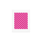 Checkered Blur Hot Pink Blurry Checkered Pattern Art Print Gallery Image 1