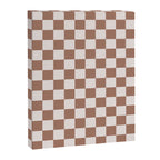 Checkered Check Checkerboard Pattern in Mocha Brown Canvas Print Gallery Image 8