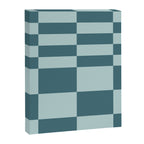 Checkered Multi Check Variable Checked Pattern in Teal Canvas Print Gallery Image 8