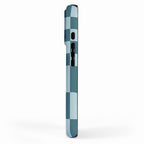 Checkered Multi Check Variable Checked Pattern in Teal iPhone Case Gallery Image 2