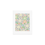 Cheerful Doodle Flowers Retro Floral Pattern Art Print Gallery Image 1