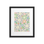 Cheerful Doodle Flowers Retro Floral Pattern Framed Art Print Gallery Image 6