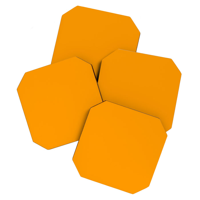 Cheerful Orange Yellow Marigold Solid Colour Coaster Gallery Image 1