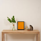 Cheerful Orange Yellow Marigold Solid Colour Framed Canvas Print Gallery Image 4