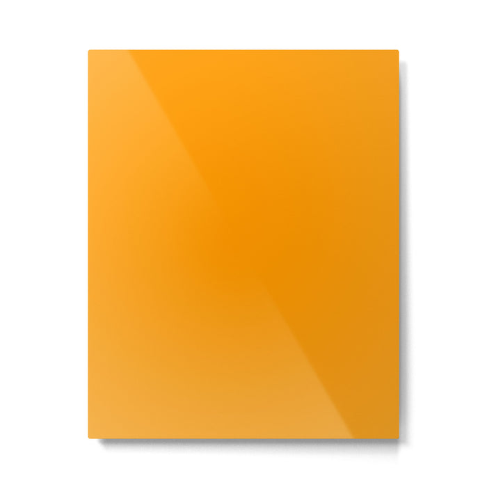 Cheerful Orange Yellow Marigold Solid Colour Metal Print Gallery Image 1