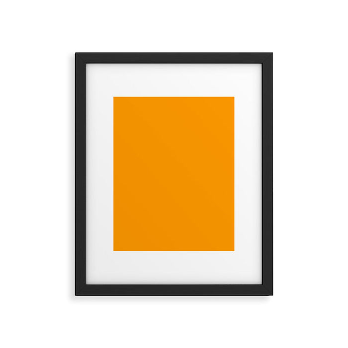 Cheerful Orange Yellow Marigold Solid Colour Framed Art Print Gallery Image 1