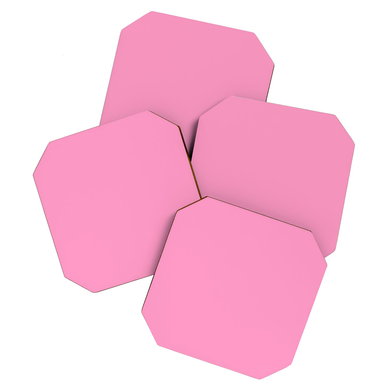 Cheerful Pink Solid Color Coaster Gallery Image 1