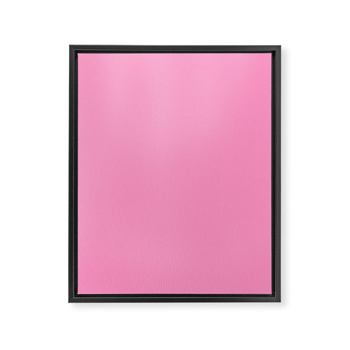 Cheerful Pink Solid Color Framed Canvas Print Gallery Image 1