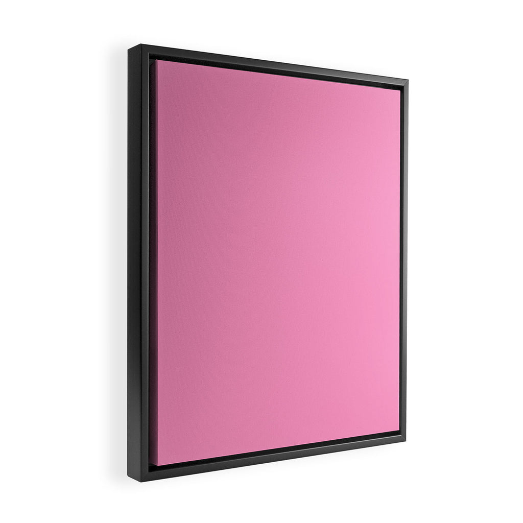 Cheerful Pink Solid Color Framed Canvas Print Gallery Image 2