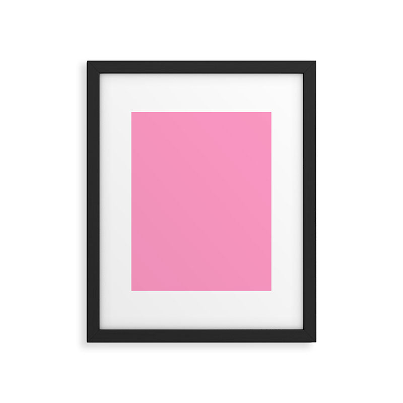 Cheerful Pink Solid Color Framed Art Print Gallery Image 6