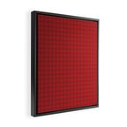 Cherry Red Gingham Check Pattern Framed Canvas Print Gallery Image 2