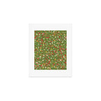 Christmas Spatter Paint in Retro Xmas Red, Cream, Gold, and Olive Green Art Print Gallery Image 1