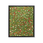 Christmas Spatter Paint in Retro Xmas Red, Cream, Gold, and Olive Green Framed Canvas Print Gallery Image 8