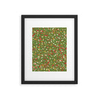 Christmas Spatter Paint in Retro Xmas Red, Cream, Gold, and Olive Green Framed Art Print Gallery Image 6