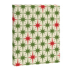 Christmas Starbursts - Atomic Age Xmas Holiday Pattern in Red and Retro Green on Cream Canvas Print Gallery Image 6