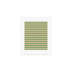 Christmas Stripes Retro Holiday Stripe Pattern in Xmas Green Red Cream  Art Print Gallery Image 1