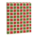 Christmas Windows Mid Century Modern Checkered Red Green Cream Retro Holiday Pattern Canvas Print Gallery Image 8