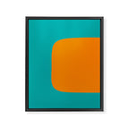 Clarity - Orange and Turquoise Minimalist Framed Canvas Print Gallery Image 8