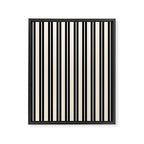 Classic Double Stripe Pattern in Black and Almond Cream Framed Canvas Print Gallery Image 8