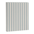 Classic Double Stripe Pattern in Cream and Light Blue-Gray Canvas Print Gallery Image 8