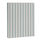 Classic Double Stripe Pattern in Light Blue-Gray and Cream  Canvas Print Gallery Image 8