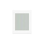 Classic Double Stripe Pattern in Light Blue-Gray and Cream  Art Print Gallery Image 1