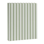 Classic Double Stripe Pattern Sage Green and White Canvas Print Gallery Image 8