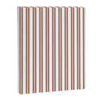 Classic Double Stripes Mocha Brown and White Vertical Stripe Pattern Canvas Print Gallery Image 8