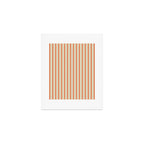 Classic Modern Retro Vertical Stripe Pattern in Cream Beige and Light Pumpkin Orange Art Print Gallery Image 1