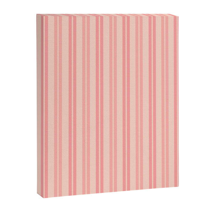 Classic Pastel Blush Pink Double Stripe Pattern Canvas Print Gallery Image 1
