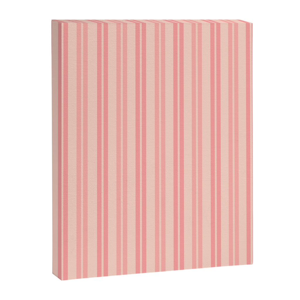 Classic Pastel Blush Pink Double Stripe Pattern Canvas Print Gallery Image 8