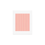 Classic Pastel Blush Pink Double Stripe Pattern Art Print Gallery Image 1