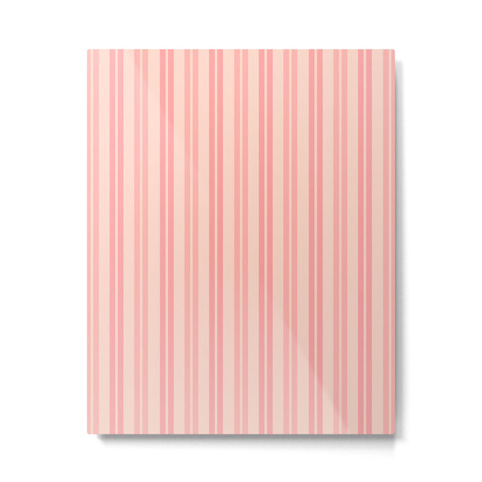 Classic Pastel Blush Pink Double Stripe Pattern Metal Print Gallery Image 1