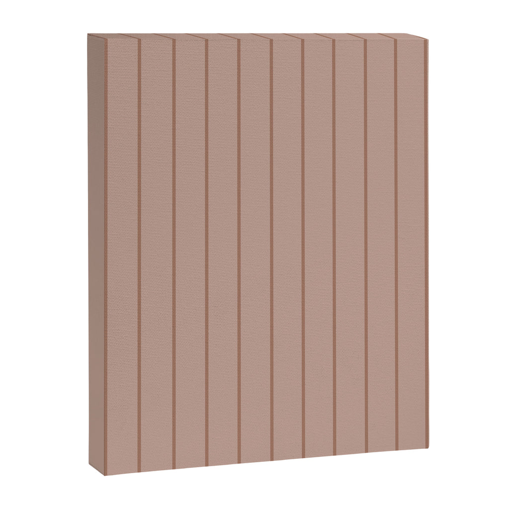 Classic Pinstripes Mocha Vertical Narrow Stripe Pattern in Brown Canvas Print Gallery Image 8