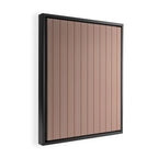 Classic Pinstripes Mocha Vertical Narrow Stripe Pattern in Brown Framed Canvas Print Gallery Image 2